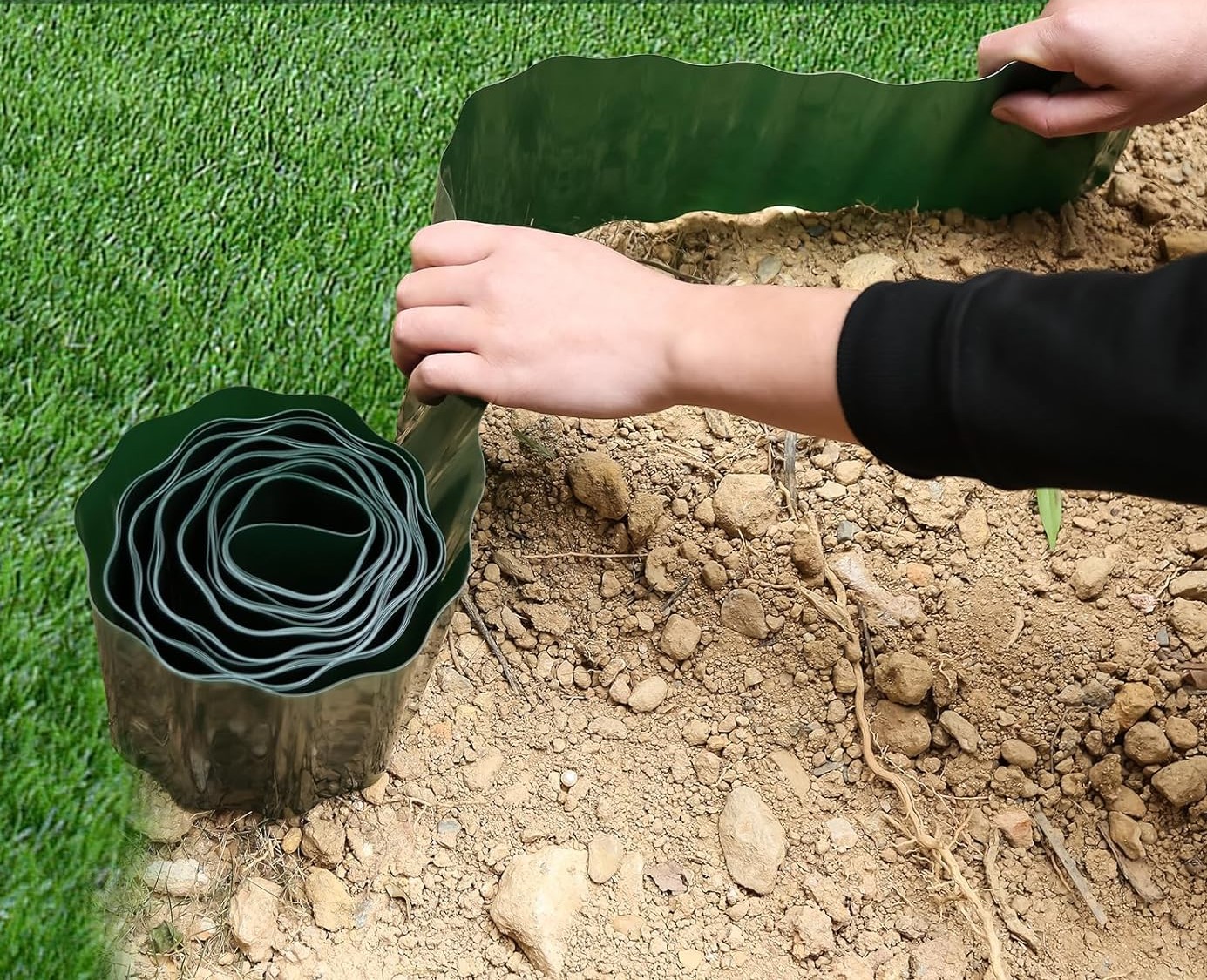 zahradní plastová obruba